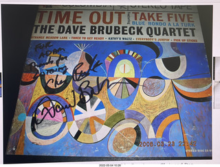 Dave Brubeck - Time Out tape with autographs