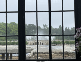 356 a1f. Longwood Gardens - window - fountains