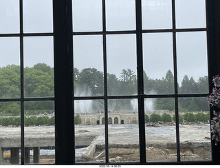 357 a1f. Longwood Gardens - window - fountains