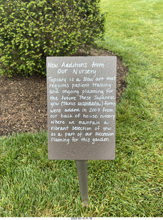 460 a1f. Longwood Gardens topiary sign