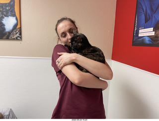 cat Miss Pris in Halo rescue center