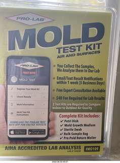 8 a1g. house construction  - mold test kit