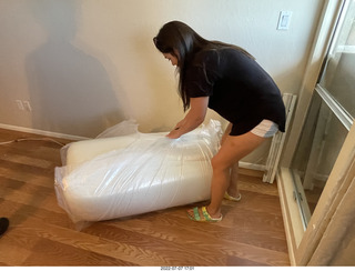 home construction - mattress coming out of the box + Olga