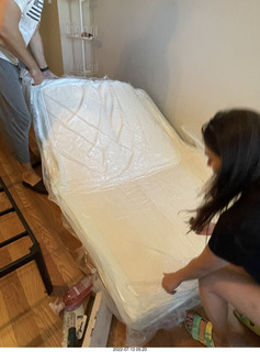 206 a1h. home construction - mattress coming out of the box + Olga