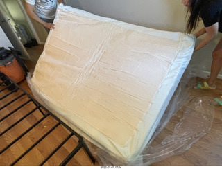 210 a1h. home construction - mattress coming out of the box