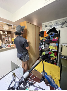 216 a1h. home construction - moving the bookcase from the garage to my bedroom