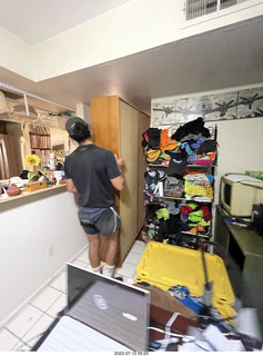 home construction - moving the bookcase from the garage to my bedroom