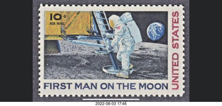 Facebook - First man on the moon stamp