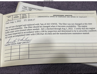 N8377W logbooks 2022-08-01 annual