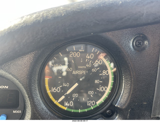 airspeed gauge is a little too high