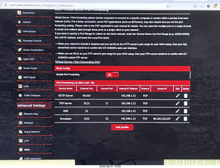 Rapture Router screen