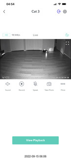 Wyze view of Sharknado robot vacuum with LIDAR