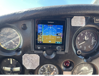 my airplane panel n8377w in flight with Garmin G5 not centered