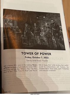 Mesa Arts -Tower of Power  - program