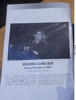 Mesa Arts - Belinda Carlisle - program