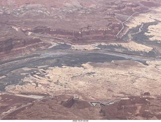 28 a1n. aerial - Lake Powell  low water - Hite