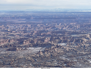 53 a1n. aerial - Canyonlands south of Confluence - the Maze