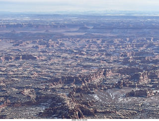 57 a1n. aerial - Canyonlands south of Confluence - the Needles