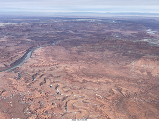 86 a1n. aerial - Canyonlands on Colorado River side