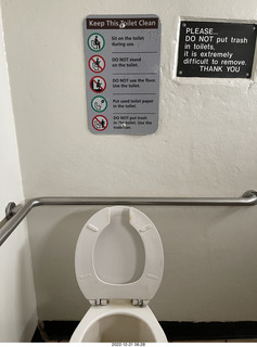 arches national park - toilet instructions