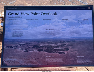 140 a1n. Utah - Canyonlands - sign - Grand View Point Overlook