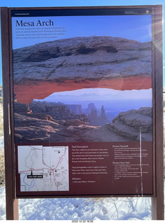 Utah - Canyonlands - sign - Mesa Arch