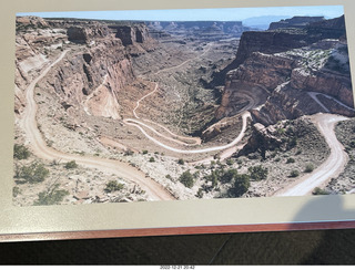 223 a1n. Utah - Canyonlands - visitor center picture of Shafer Road