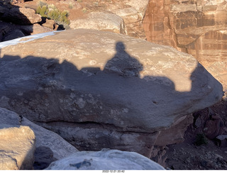 271 a1n. Utah - Dead Horse Point State Park - my shadow on the rock