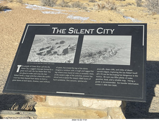 Utah - driving from moab to hanksville - Interstate 70 - San Rafael Reef - sign - the Silent City