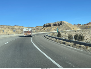 72 a1n. Utah - driving from moab to hanksville - Interstate 70 - San Rafael Reef - Cruise America