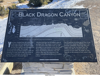 Utah - driving from moab to hanksville - Interstate 70 - San Rafael Reef - sign - Black Dragon Canyon