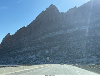 Utah - driving from moab to hanksville - Interstate 70 - San Rafael Reef - runaway truck ramp sign