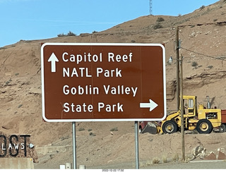 Utah - driving from hanksville to goblin valley - Capital Reef NATL Park, Goblin Valley State Park sign