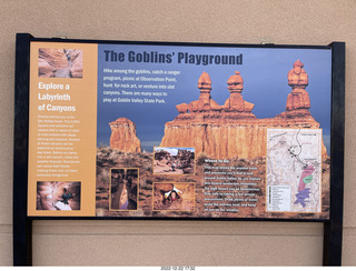 157 a1n. Utah - Goblin Valley State Park - sign