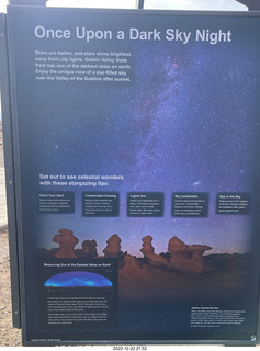 180 a1n. Utah Goblin Valley State Park - valley of goblins - Once Upon a Dark Sky Night sign
