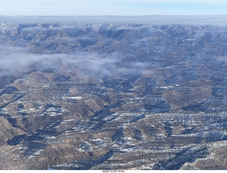 24 a1n. aerial - canyonlands - Green River, Desolation Canyon, Book Cliffs - thin clouds