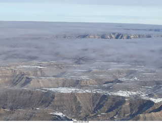 25 a1n. aerial - canyonlands - Green River, Desolation Canyon, Book Cliffs - thin clouds