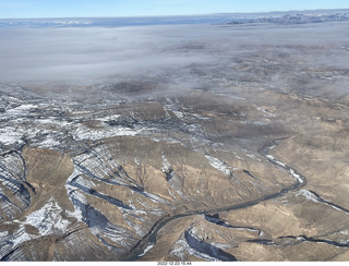 37 a1n. aerial - canyonlands - Green River, Desolation Canyon, Book Cliffs - thin clouds