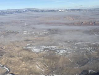 38 a1n. aerial - canyonlands - Green River, Desolation Canyon, Book Cliffs - thin clouds