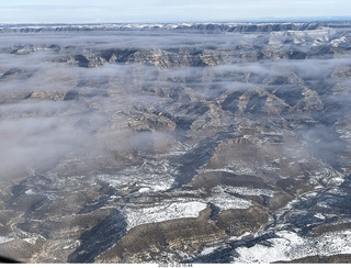 39 a1n. aerial - canyonlands - Green River, Desolation Canyon, Book Cliffs - thin clouds