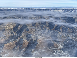 42 a1n. aerial - canyonlands - Green River, Desolation Canyon, Book Cliffs - thin clouds