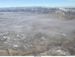 44 a1n. aerial - canyonlands - Green River, Desolation Canyon, Book Cliffs - thin clouds