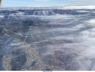 46 a1n. aerial - canyonlands - Green River, Desolation Canyon, Book Cliffs - thin clouds