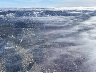 47 a1n. aerial - canyonlands - Green River, Desolation Canyon, Book Cliffs - thin clouds
