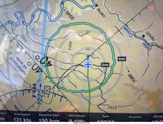 aerial - canyonlands - my glide circle in ForeFlight