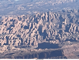 aerial - canyonlands - back to canyonlands field (cny)  - rock fins