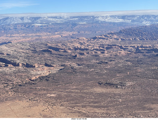 aerial - canyonlands - back to canyonlands field (cny)  area
