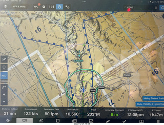 150 a1n. ForeFlight map near Marble Canyon - Oh, look! There's another airplane