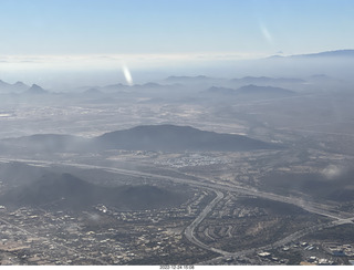 205 a1n. aerial - haze over Phoenix