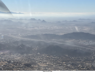 206 a1n. aerial - haze over Phoenix